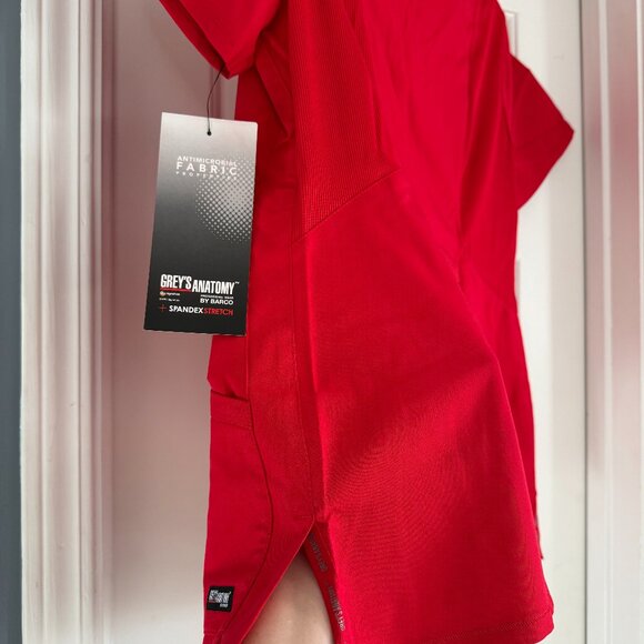Grey's Anatomy Scrub Top, Red, Size M, NWT - Picture 4 of 6